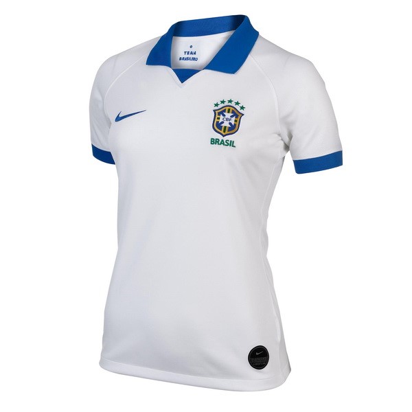 Maillot Football Brésil Exterieur Femme 2019 Blanc